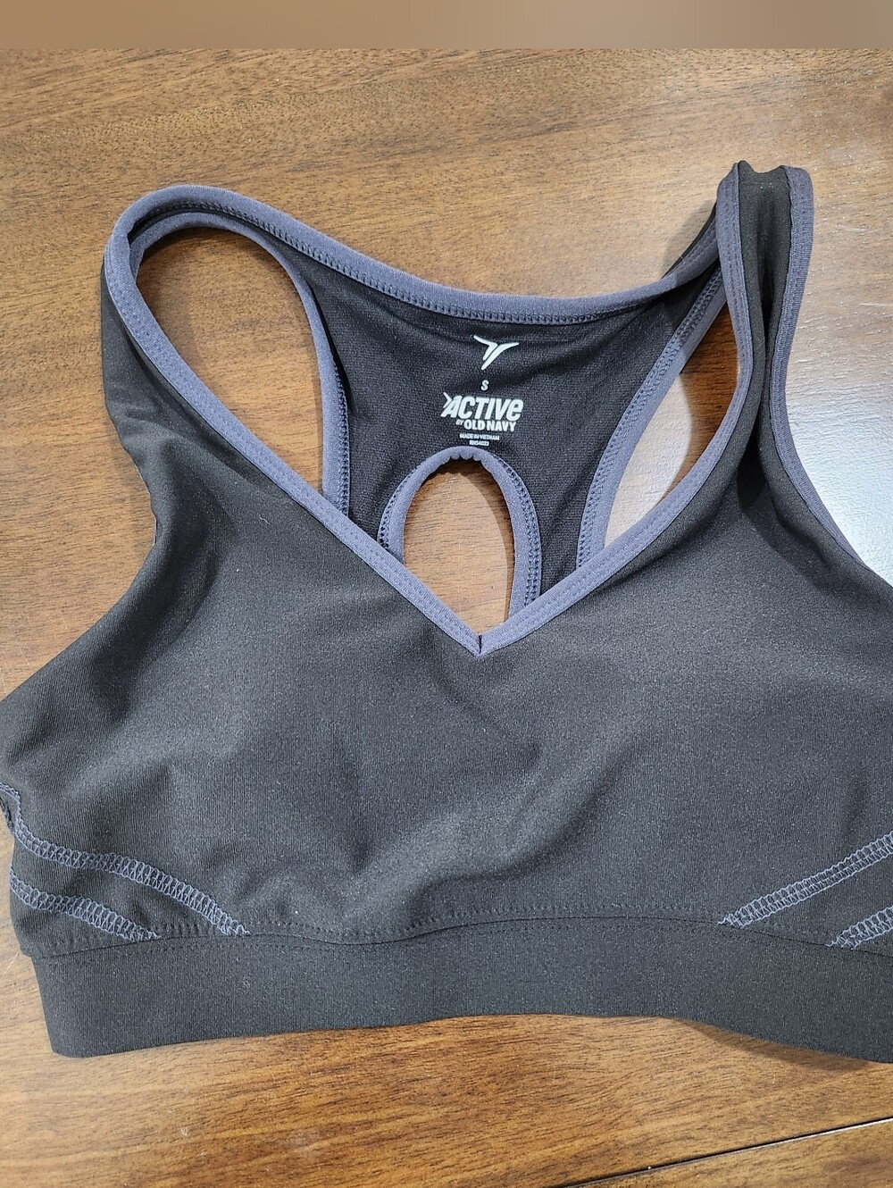 Old‎ Navy Active Black Sports Bra with Gray Trim